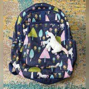 Colorful Unicorn Backpack with Plush Charm